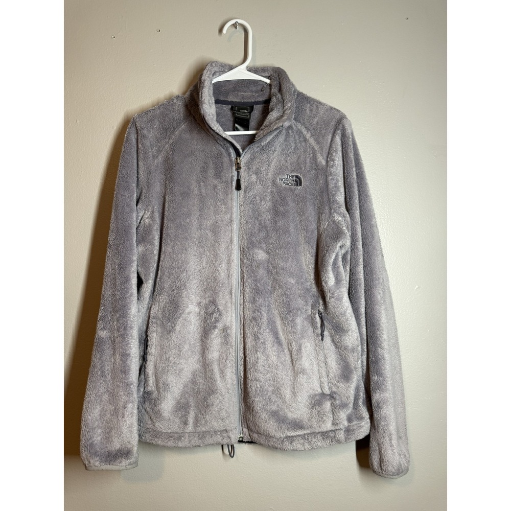 The North Face Women's Osito Full-Zip Fleece Jacket – Light Gray Fuzzy (Size L)